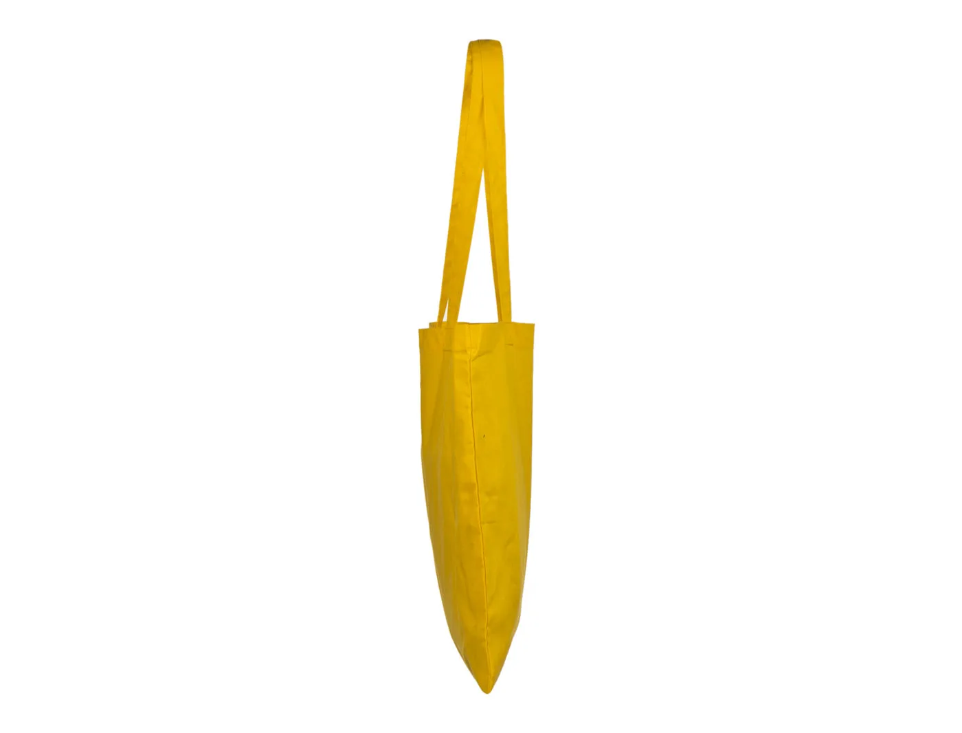 Bomuldspose, 140 g/m², set fra siden – gul