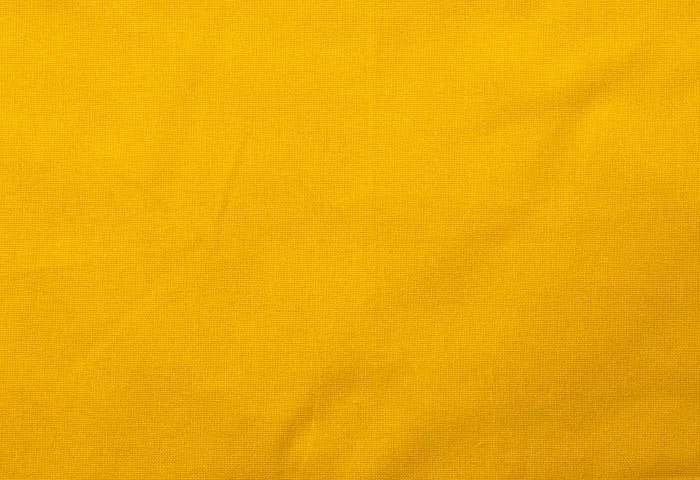 Bomuldspose, 140 g/m², nærbillede af stoffet – gul