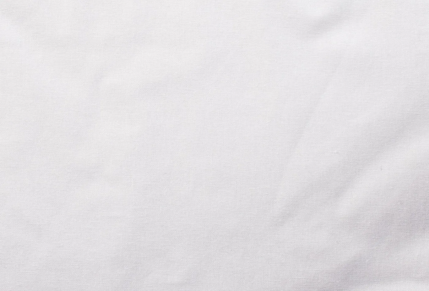 Bomuldspose, 140 g/m², nærbillede af stoffet – hvid