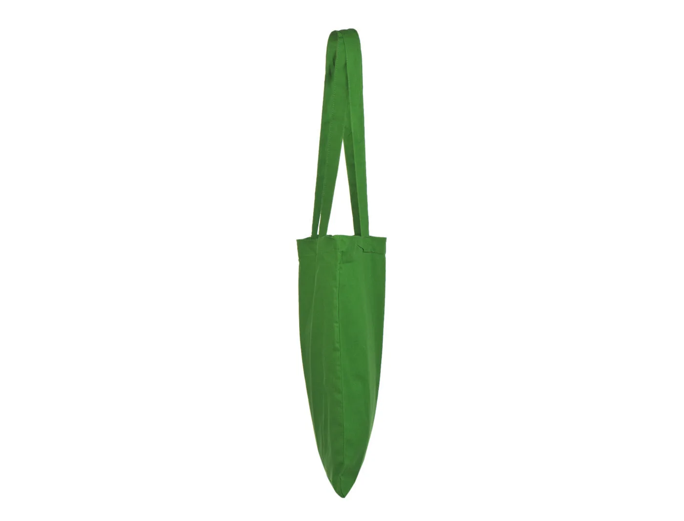 Bomuldspose, 140 g/m², set fra siden – lysegrøn