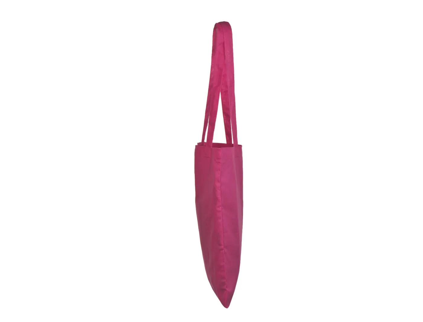 Bomuldspose, 140 g/m², set fra siden – magenta