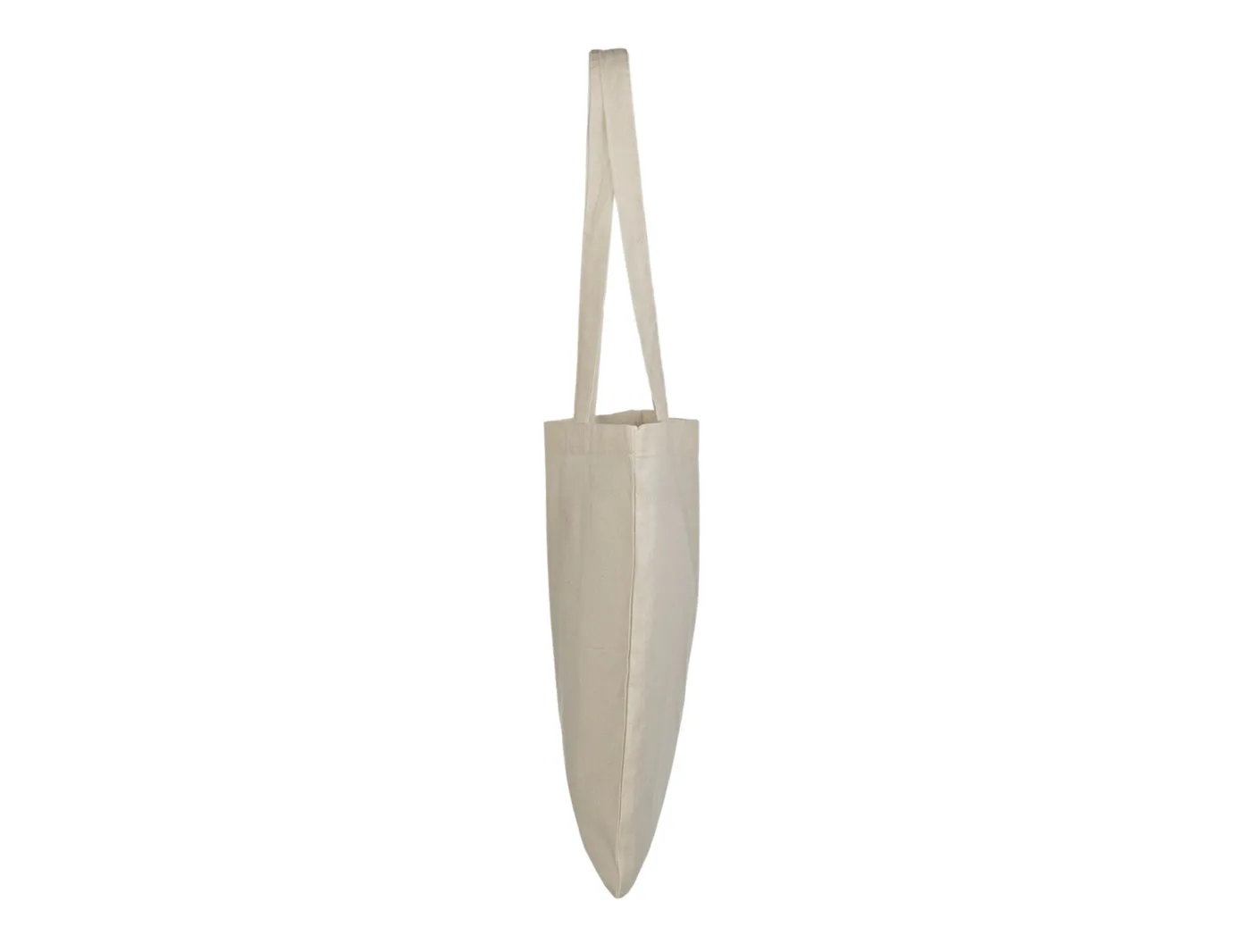 Bomuldspose, 220 g/m², set fra siden – natur