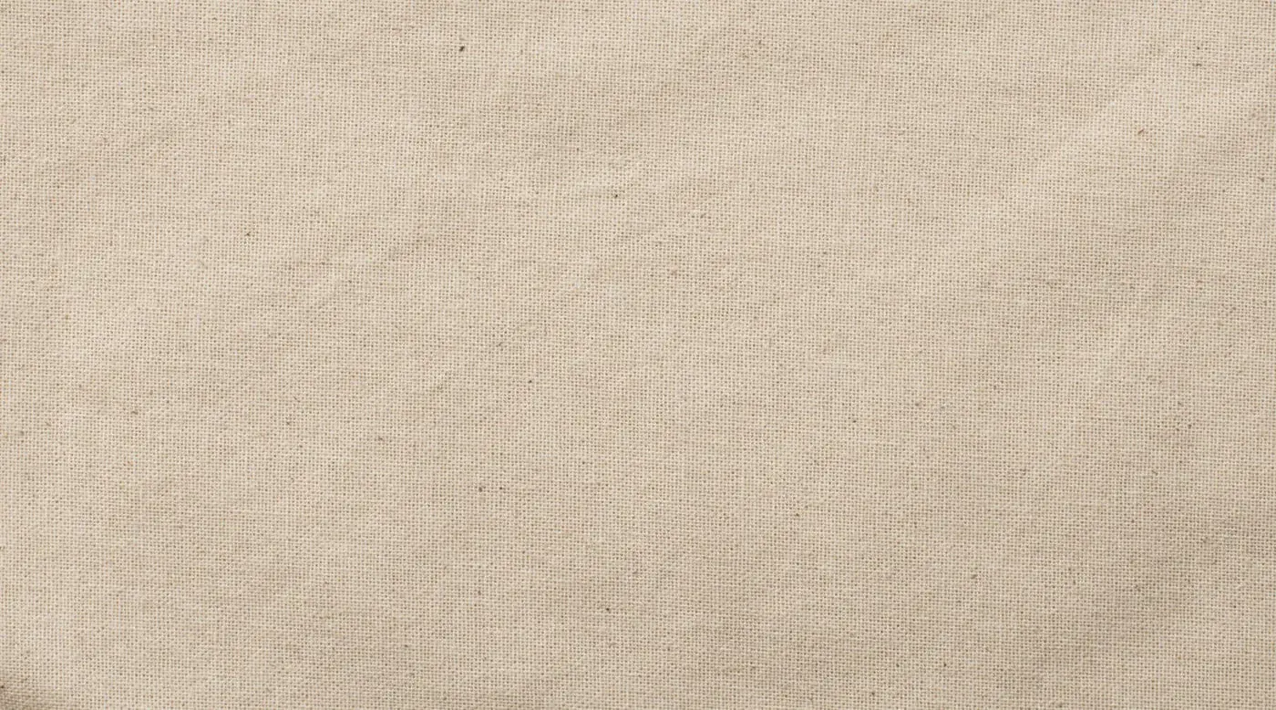 Bomuldspose, 140 g/m², nærbillede af stoffet – natur