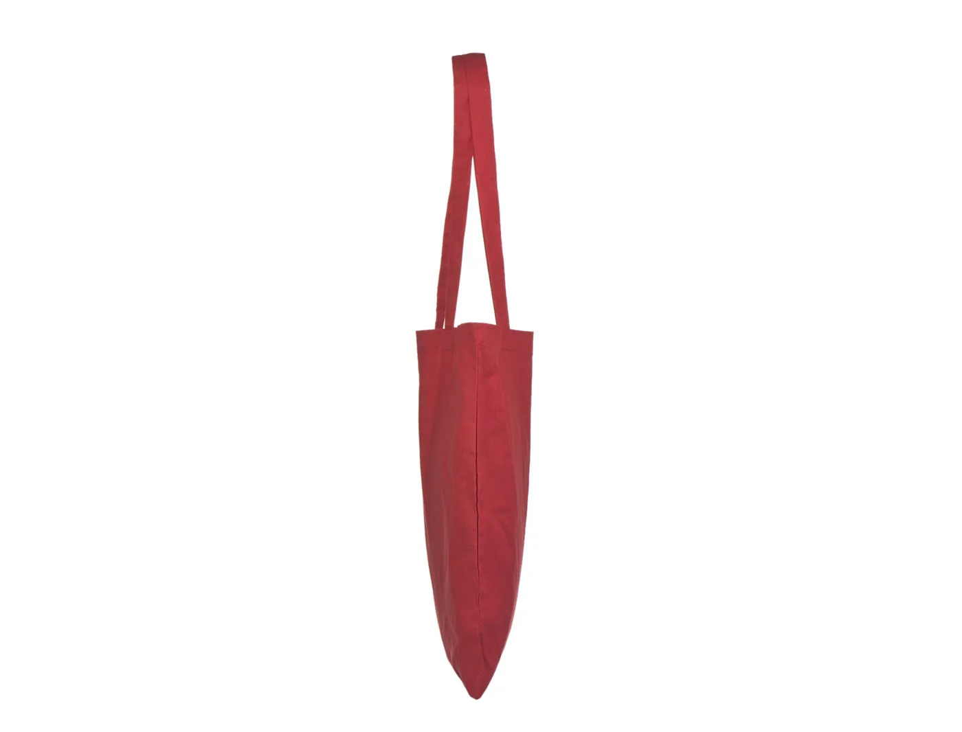 Bomuldspose, 140 g/m², set fra siden – rød