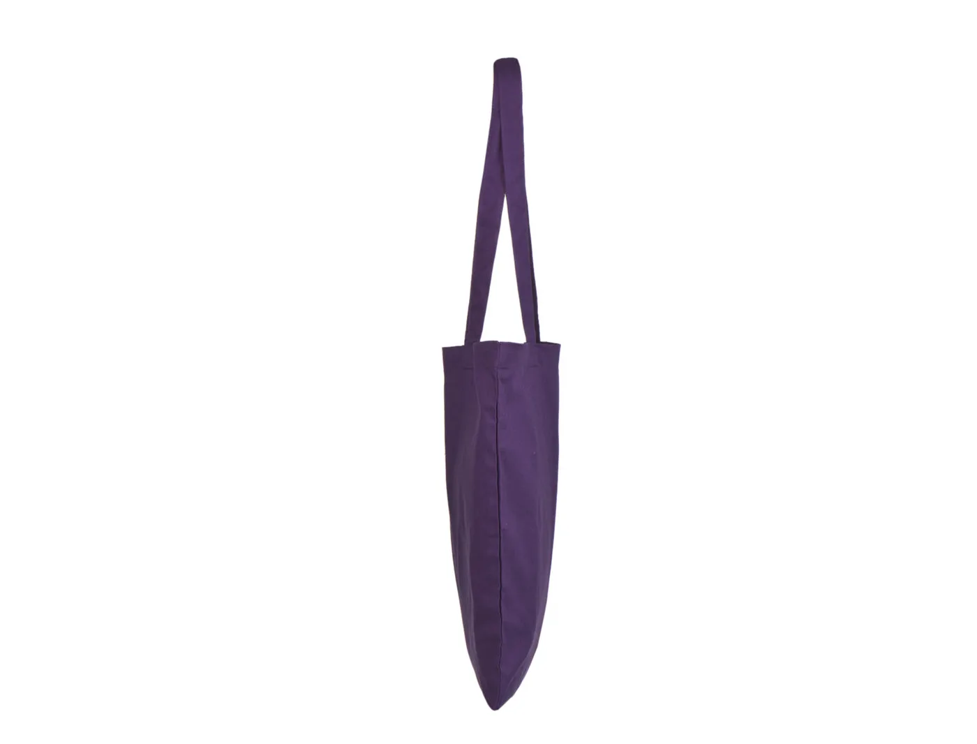 Bomuldspose, 140 g/m², set fra siden – violet