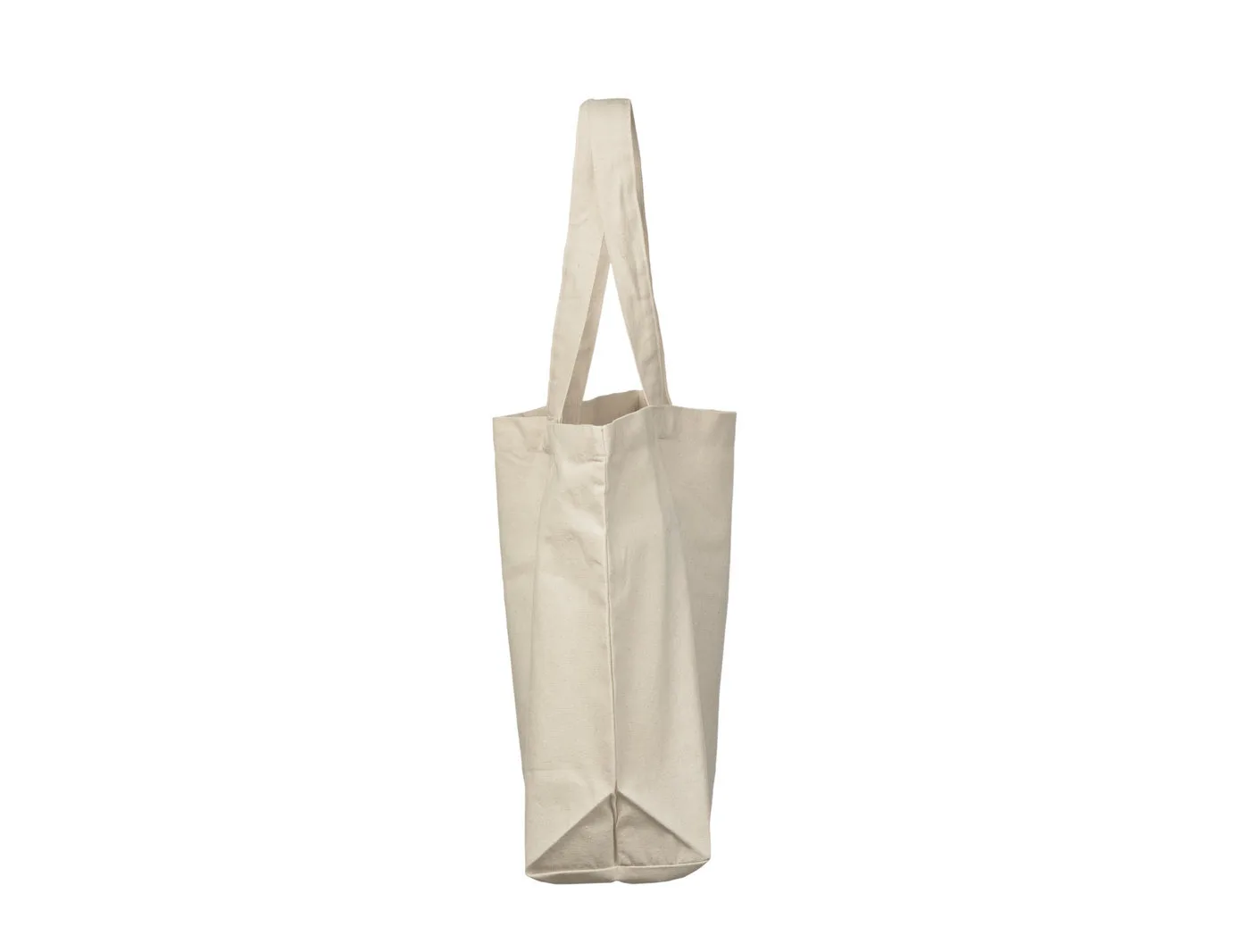 Bomuldspose, 22 × 26 cm, set fra siden – natur