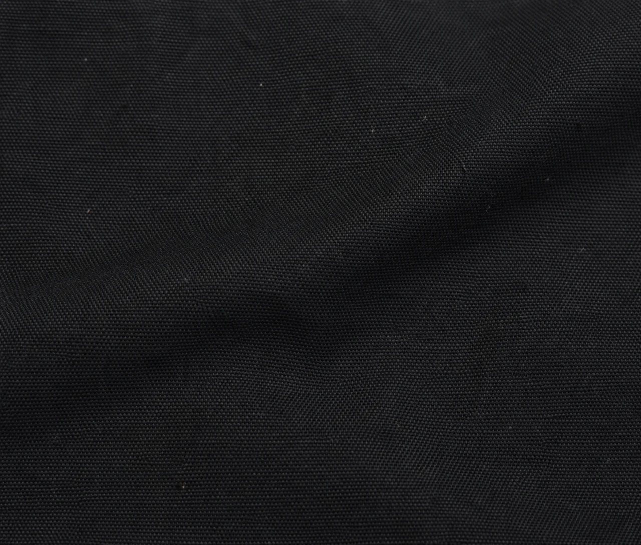 Økologisk bomuldspose, 30 × 35 cm, nærbillede af stoffets struktur – sort